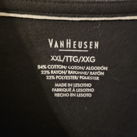 Van Heusen NWT Mens Black Jersey Polo Size XXL - Picture 2 of 4